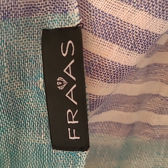 FRAAS Summer Beach Stripe Linen Cotton Blend Scarf - Picture 3 of 6